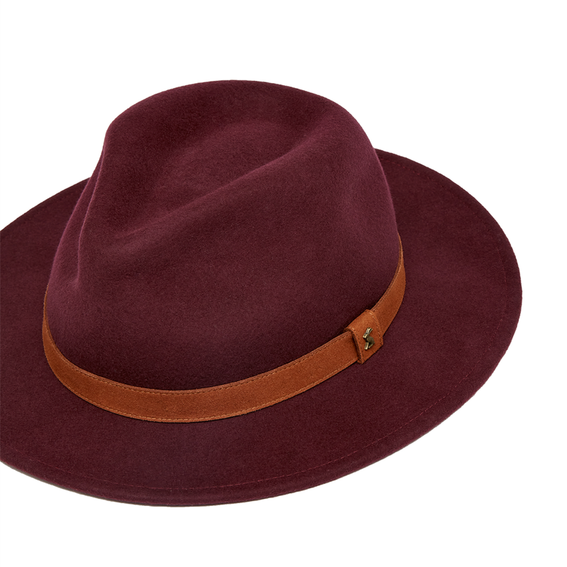 Joules Women's Fedora Hat - Oxblood-1