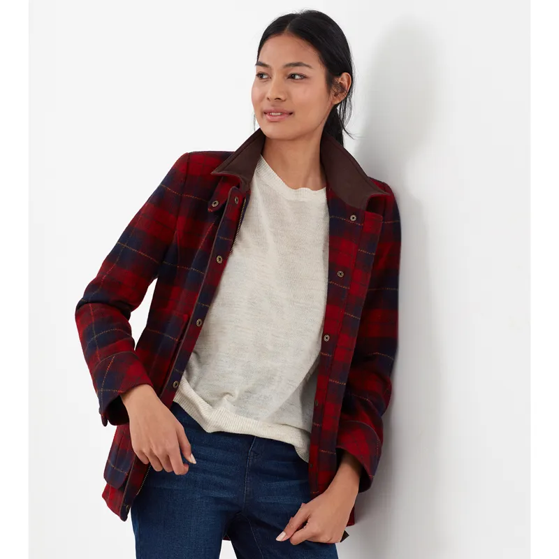 Joules Fieldcoat Tweed Jacket - Red Tweed-2