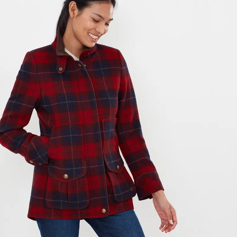 Joules Fieldcoat Tweed Jacket - Red Tweed-1