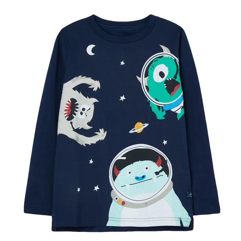 Joules Finlay Long Sleeve T-Shirt - Space Monsters