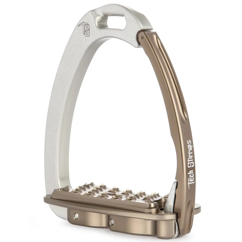 Tech Stirrups Venice Fit - Silver/Brown