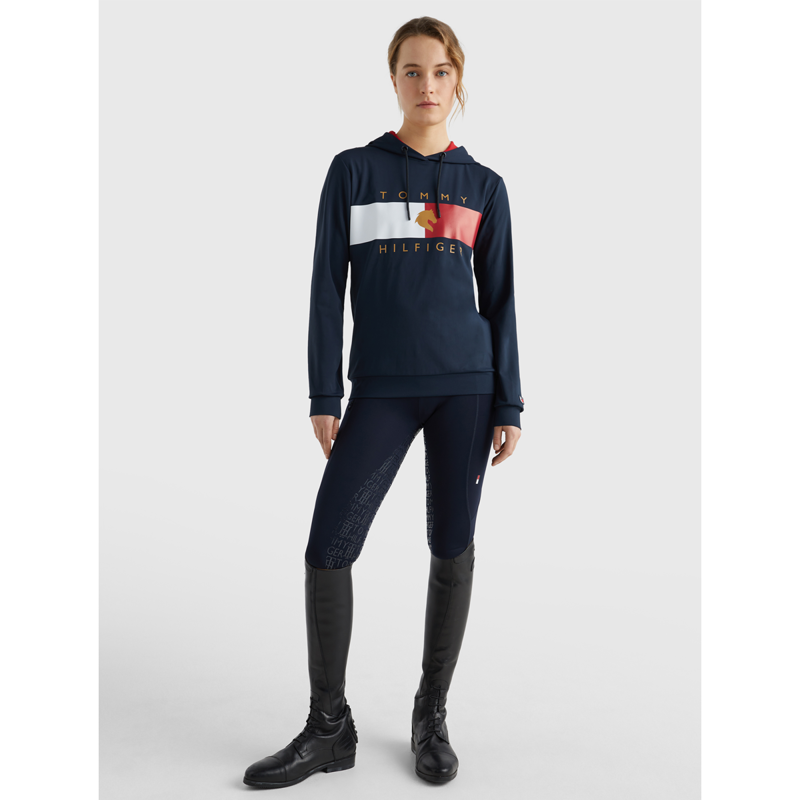 Tommy Hilfiger Women's Flag Performance Hoodie - Desert Sky-3