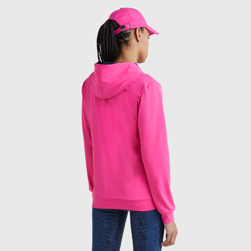 Tommy Hilfiger Women's Flag Performance Hoodie - Hot Magenta-5