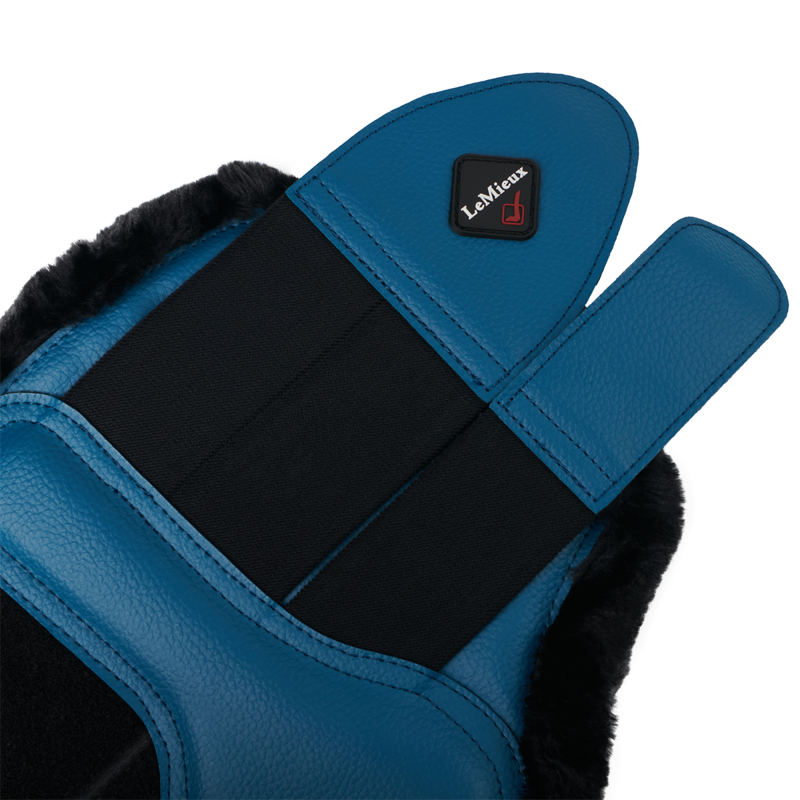 LeMieux Fleece Lined Brushing Boots - Marine-4