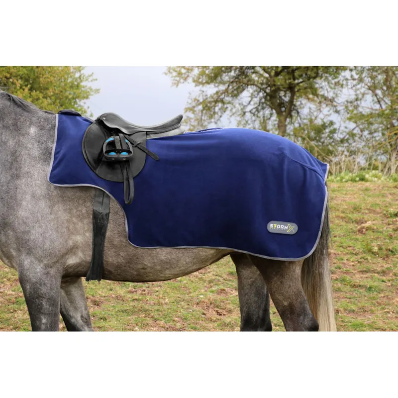 Hy StormX Original Fleece Exercise Sheet - Navy/Grey