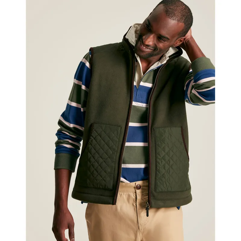 Joules Greenfield Men's Fleece Gilet - Heritage Green-1
