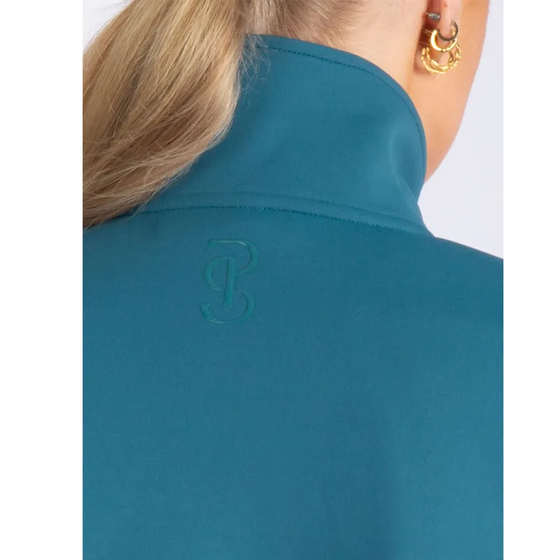 PS Of Sweden Fleur Zip Sweater - Petrol Blue-2