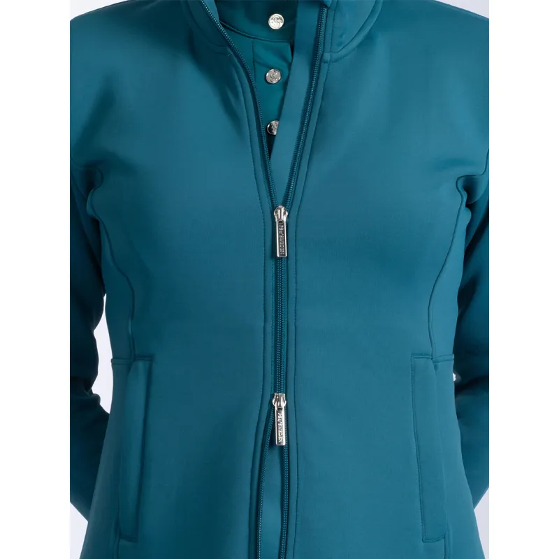 PS Of Sweden Fleur Zip Sweater - Petrol Blue-3
