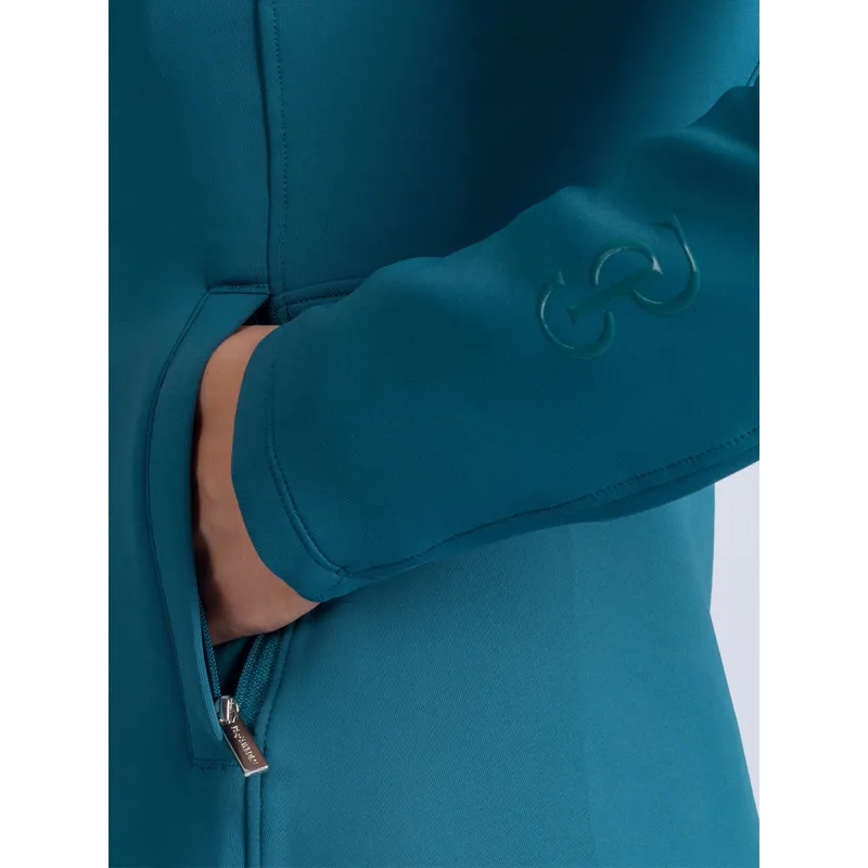 PS Of Sweden Fleur Zip Sweater - Petrol Blue-5