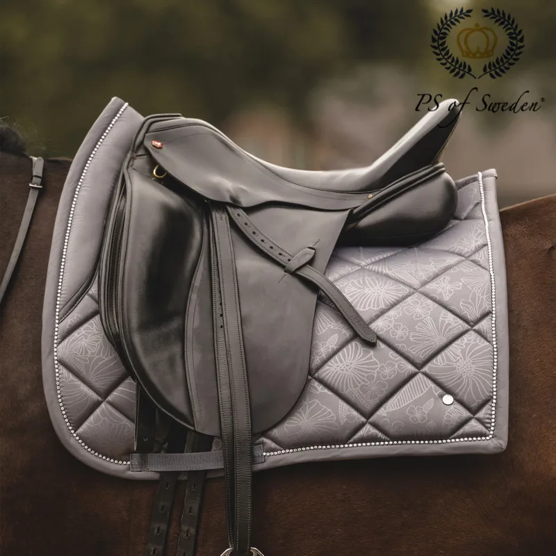 PS Of Sweden Floret Dressage Saddlepad - Grey-1
