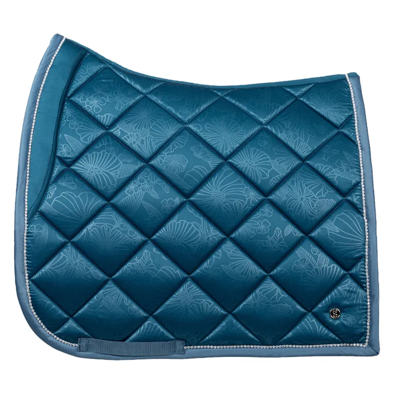PS Of Sweden Floret Dressage Saddlepad - Petrol Blue