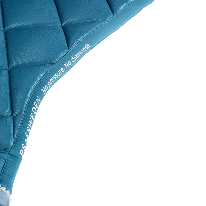 PS Of Sweden Floret Dressage Saddlepad - Petrol Blue-1