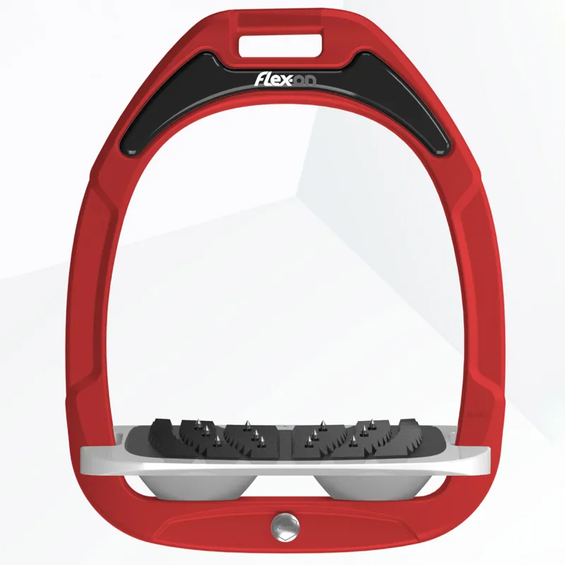 Flex-On Green Composite Stirrup - Inclined Ultra Grip - Red
