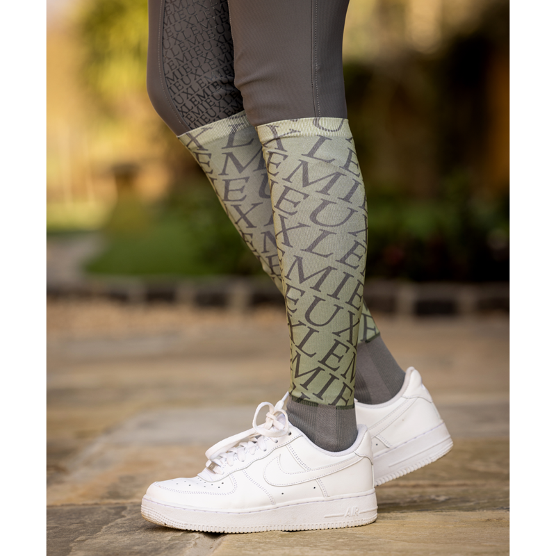 LeMieux Footsie Socks Junior - Fleur Moss-1