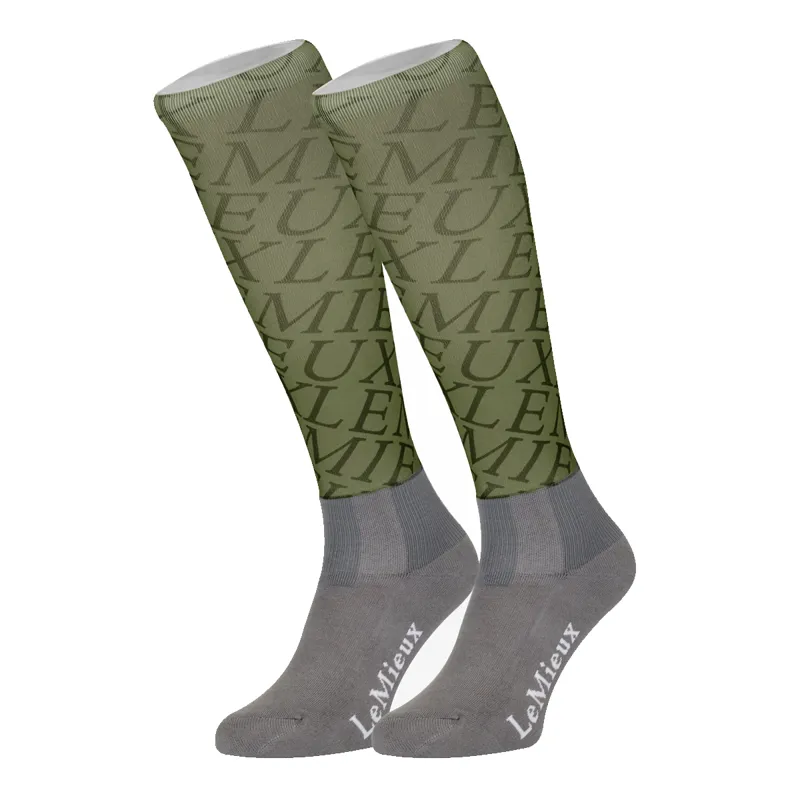 LeMieux Footsie Socks Junior - Fleur Moss