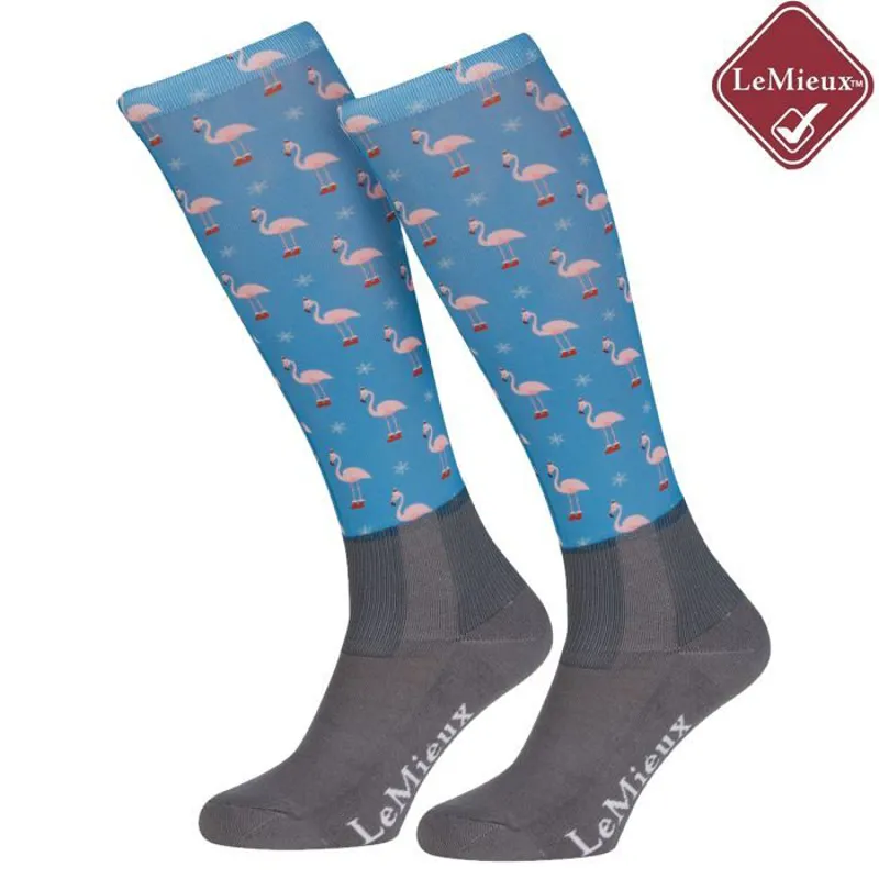 LeMieux Adult Footsie Socks - Flamingo