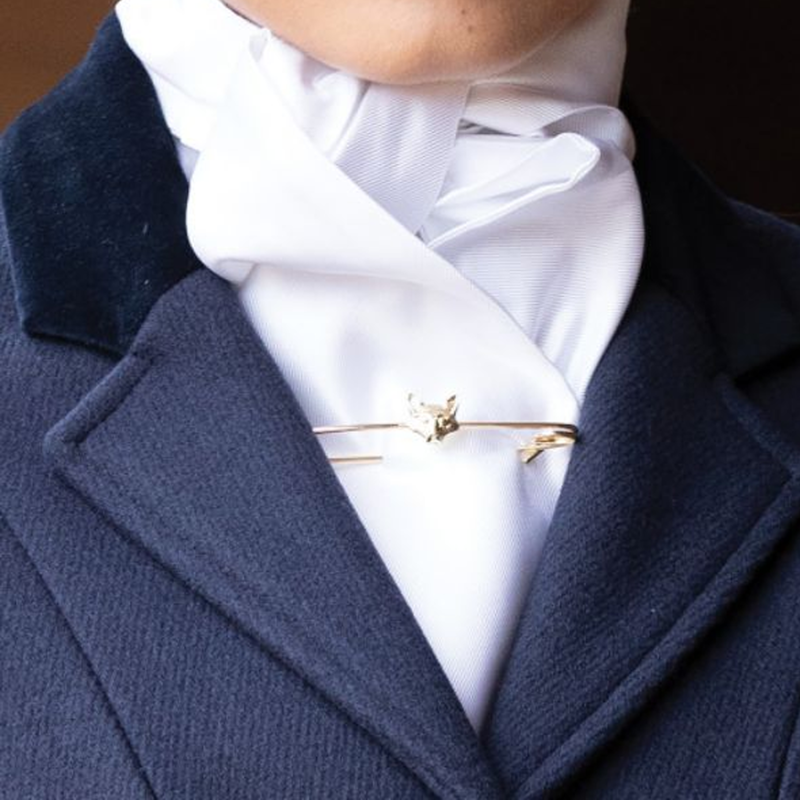 Equetech Traditional Fox Stock Pin - Gold-1