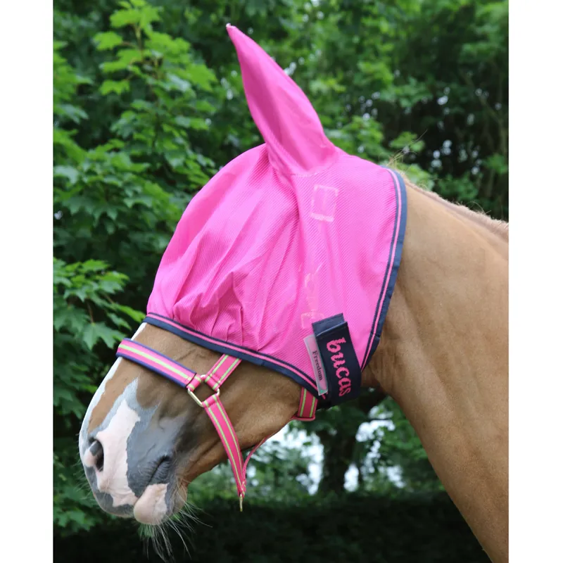 Bucas Freedom Fly Mask - Fuchsia