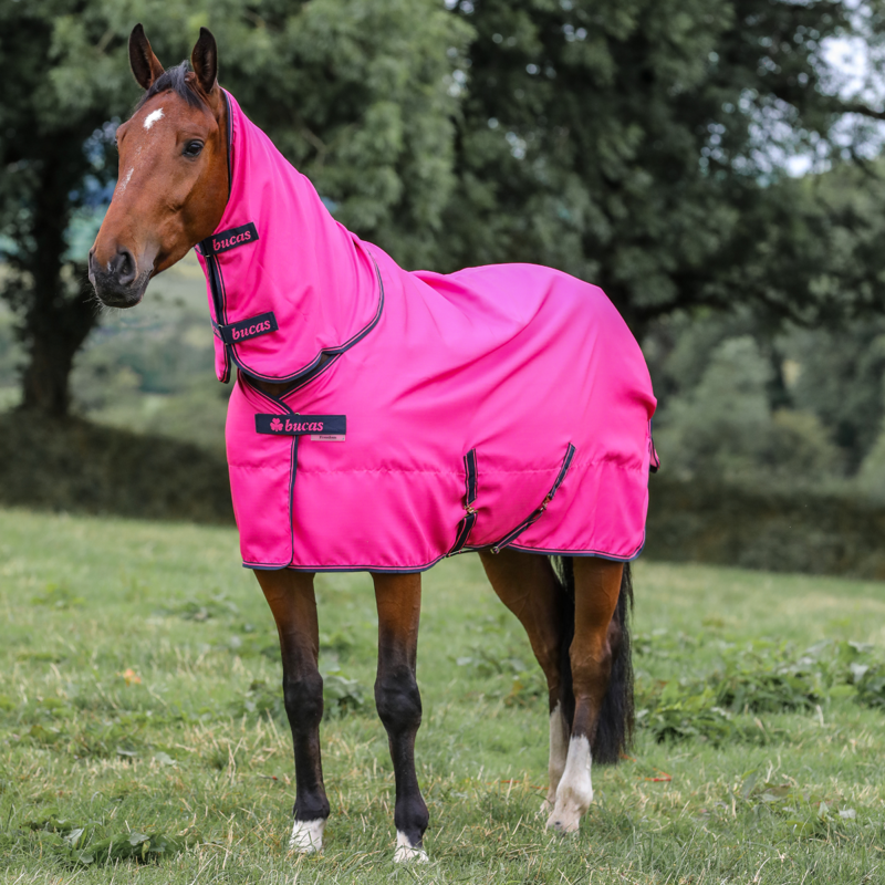 Bucas Freedom Light 0g Combo Turnout Rug - Fuchsia-4