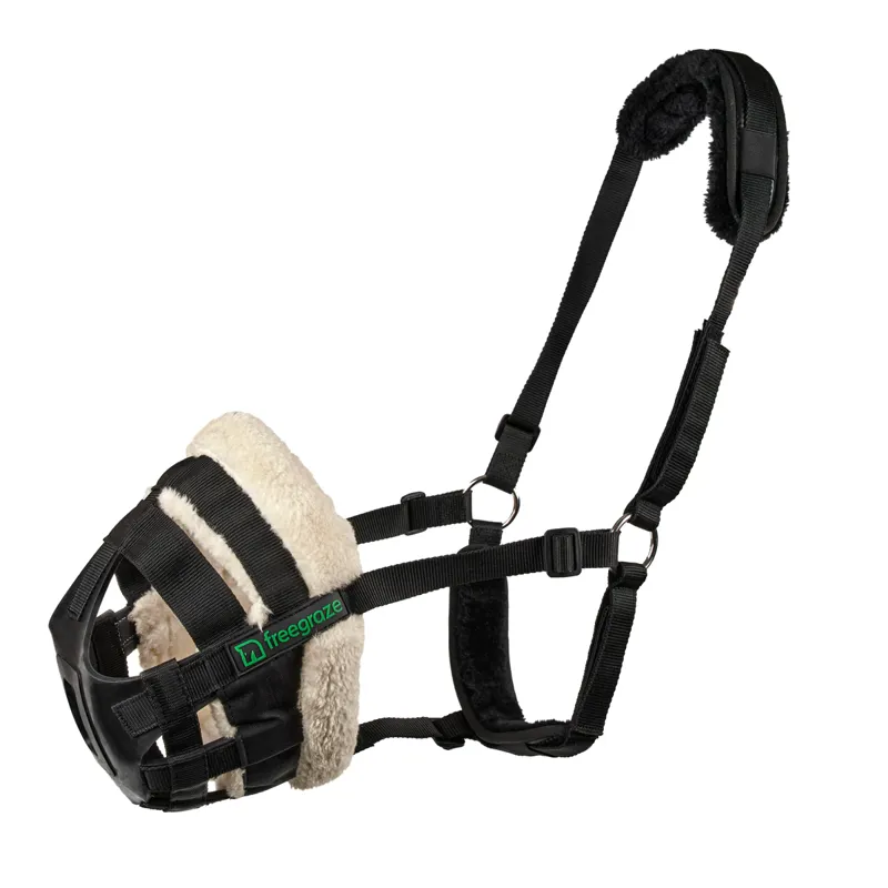 Shires FreeGraze AirFlow Grazing Muzzle - Black