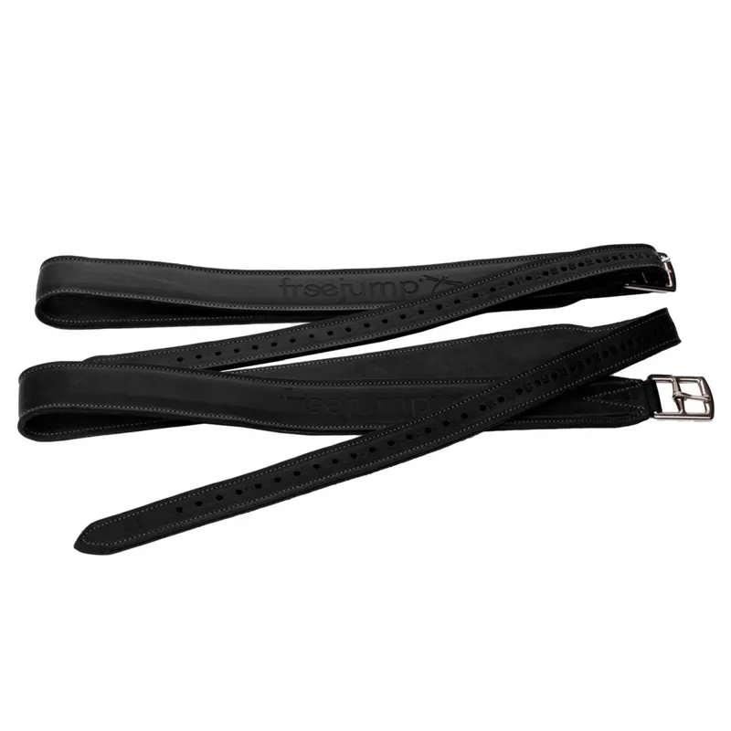 Freejump Classic Wide Stirrup Leathers - Black