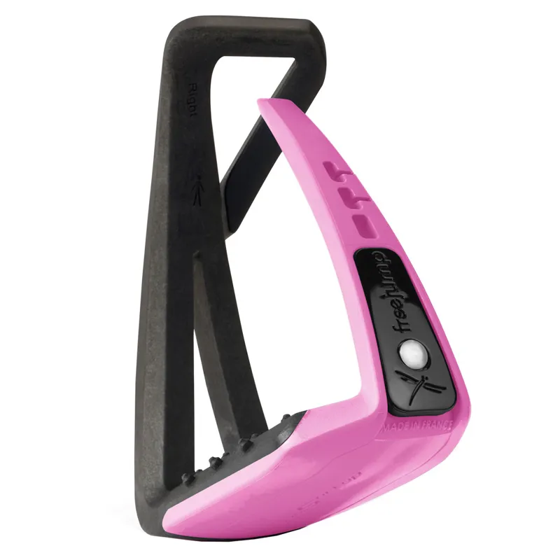 Freejump Soft'Up Lite Stirrups - Black/Pink