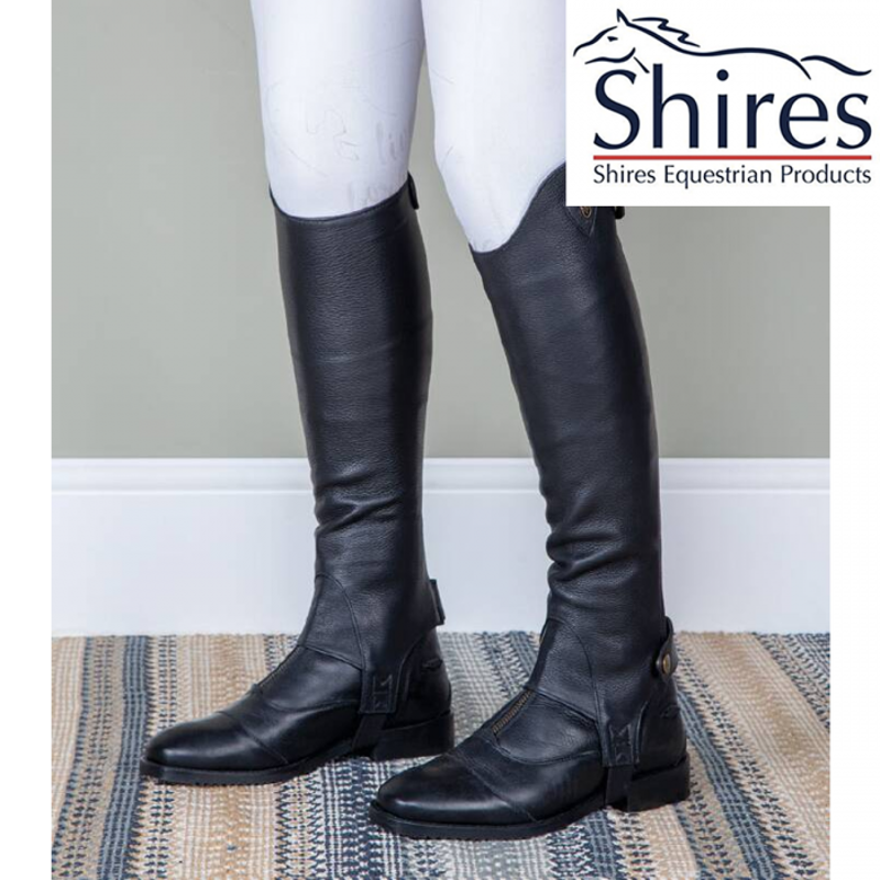 Moretta Leather Gaiters - Adults - Black-1