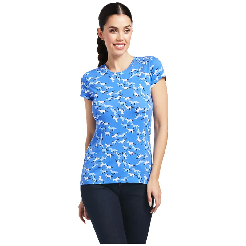 Ariat Womens Gallop SS T-Shirt - Reykjavik Blue