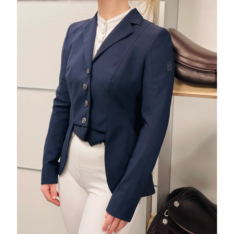 Cavallo Ganim Pro Ladies Short Tailcoat Show Jacket - Deep Blue-1