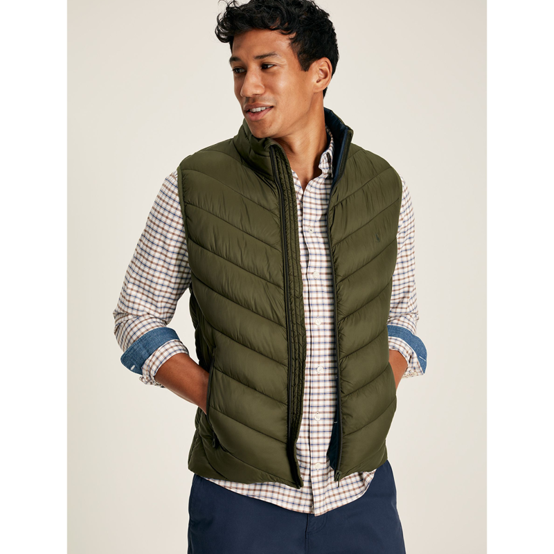 Joules Garrett Men's Padded Shower Resistant Gilet - Heritage Green-1
