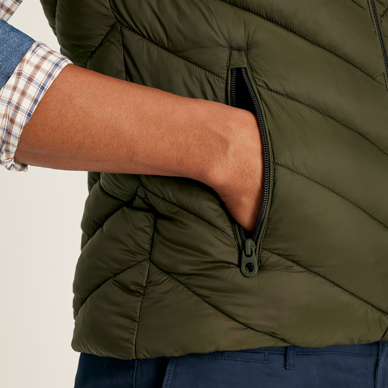 Joules Garrett Men's Padded Shower Resistant Gilet - Heritage Green-4