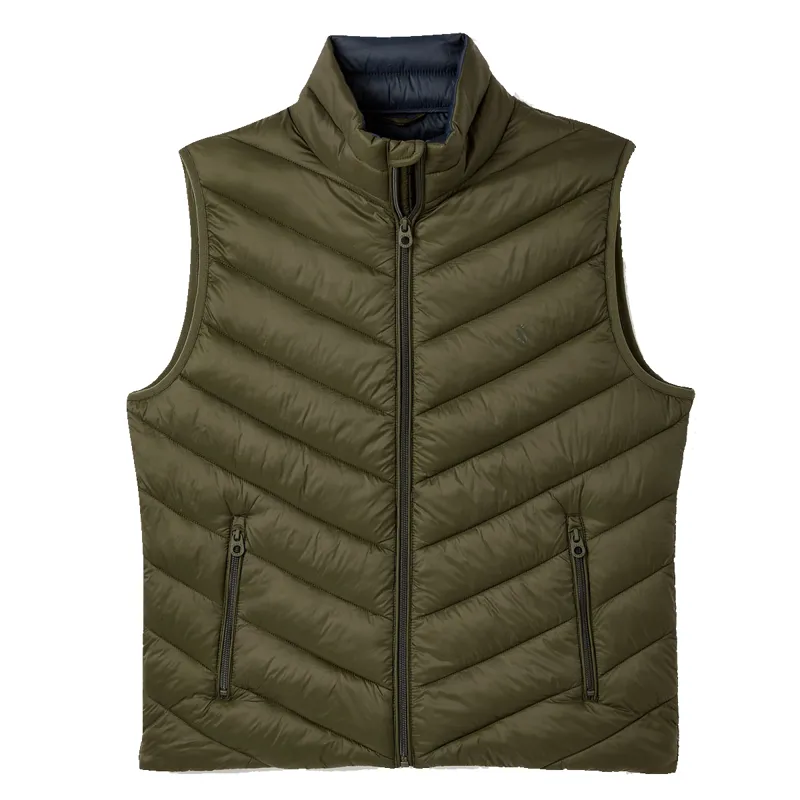 Joules Garrett Men's Padded Shower Resistant Gilet - Heritage Green