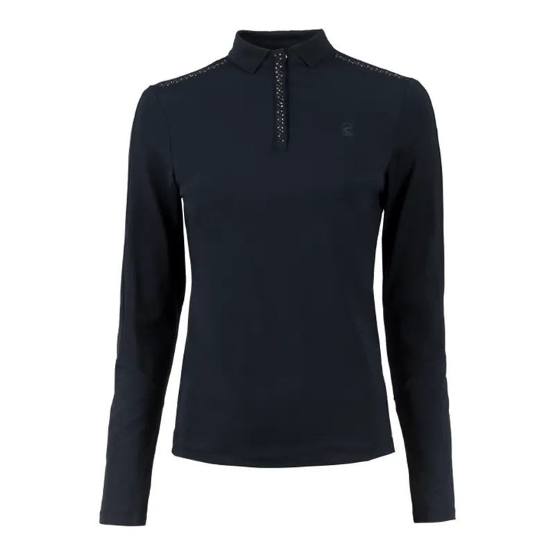 Cavallo Gestina Ladies Long Sleeve Polo - Dark Blue
