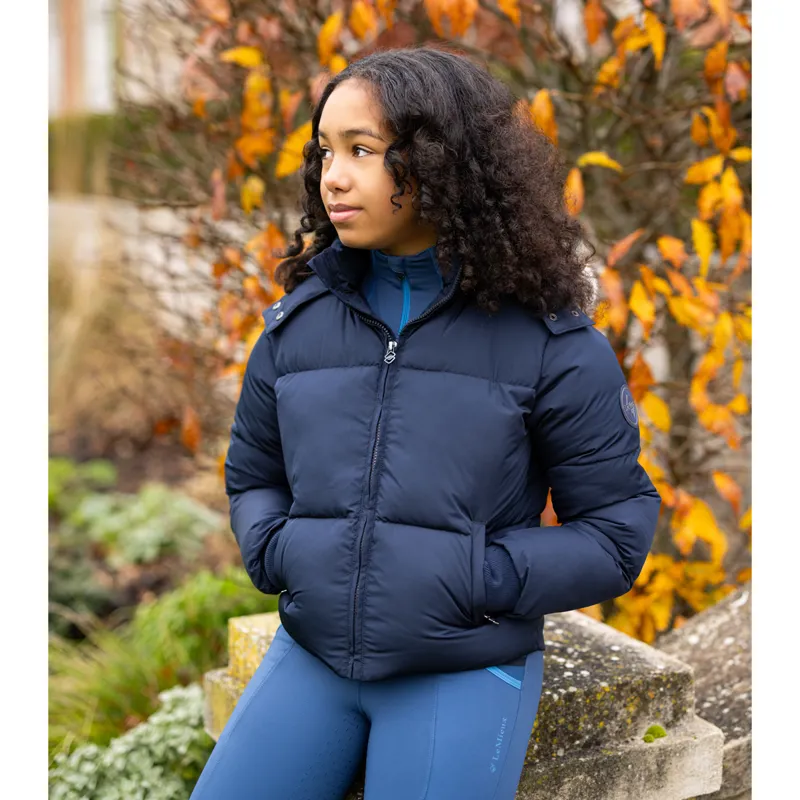 LeMieux Young Rider Gia Puffer Jacket - Navy-3
