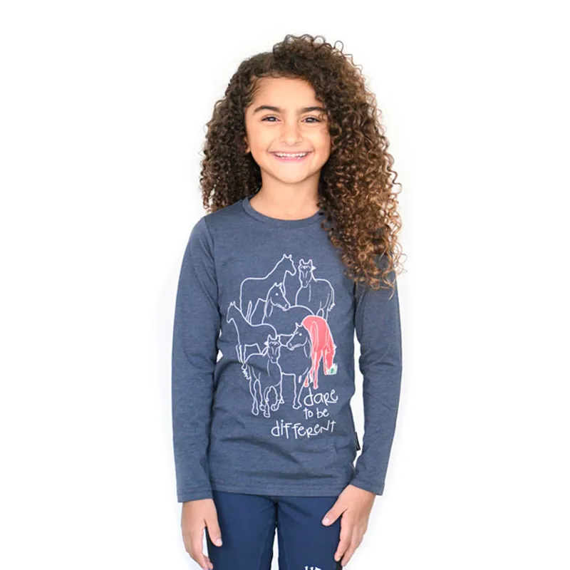 Horseware Girls Long Sleeve Top - Navy
