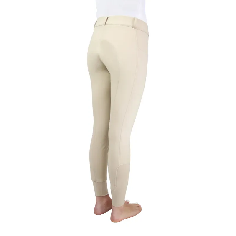 Hy Equestrian Glacial Softshell Riding Tights - Beige-1