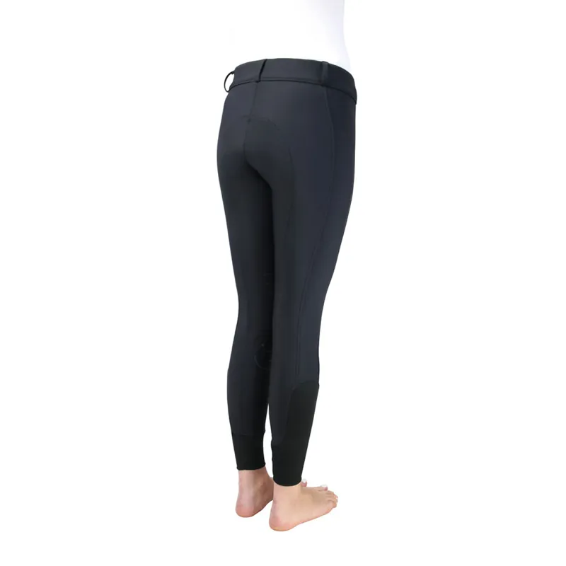 Hy Equestrian Glacial Softshell Riding Tights - Black-1