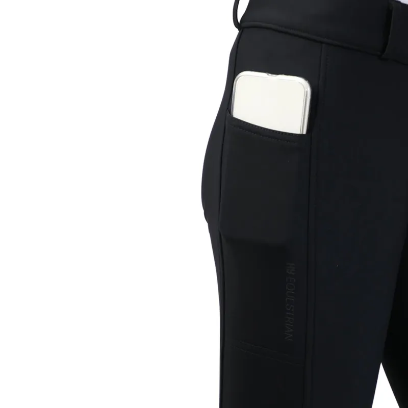 Hy Equestrian Glacial Softshell Riding Tights - Black-3