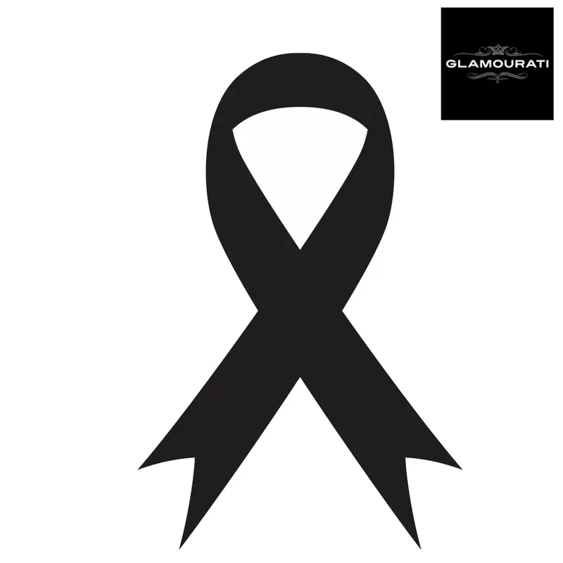 Glamourati Medium Stencil Design - Cancer Awareness Ribbon