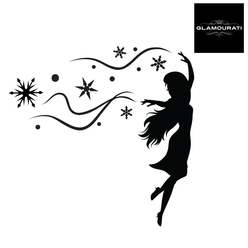 Glamourati Medium Stencil Design - Disney Frozen Elsa
