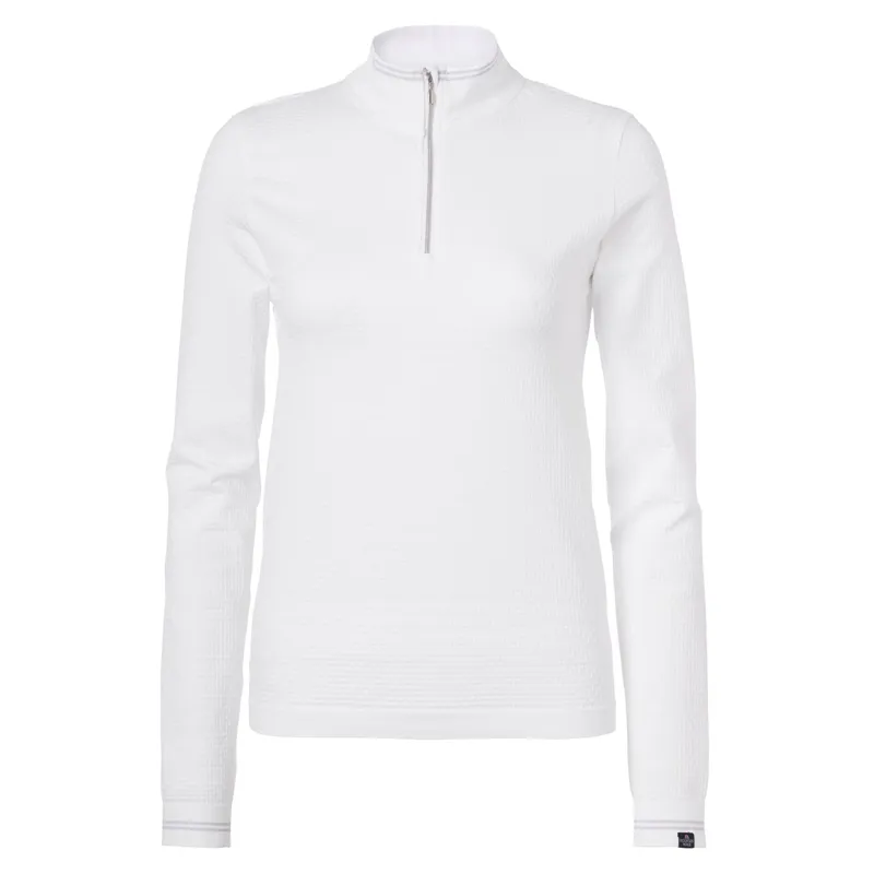 Mountain Horse Ladies Glamour Long Sleeve Tech Top - Silver 