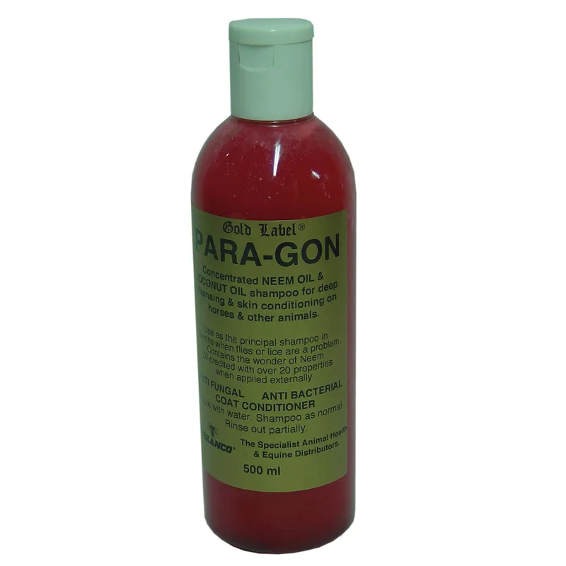 Gold Label 500ml Para-Gon Shampoo in Red