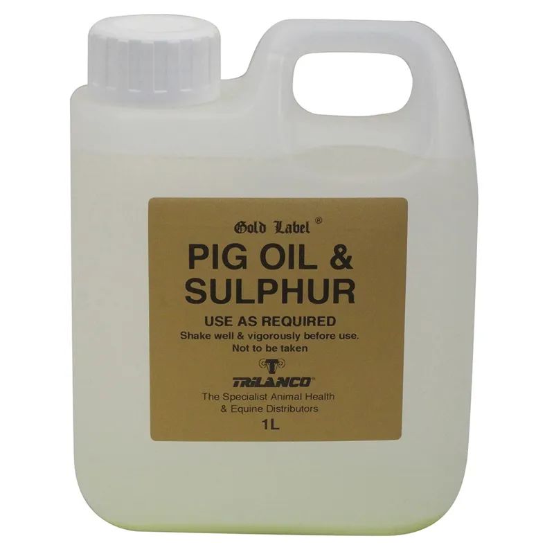 Gold Label 1lt Pig Oil and Sulphur in Gold