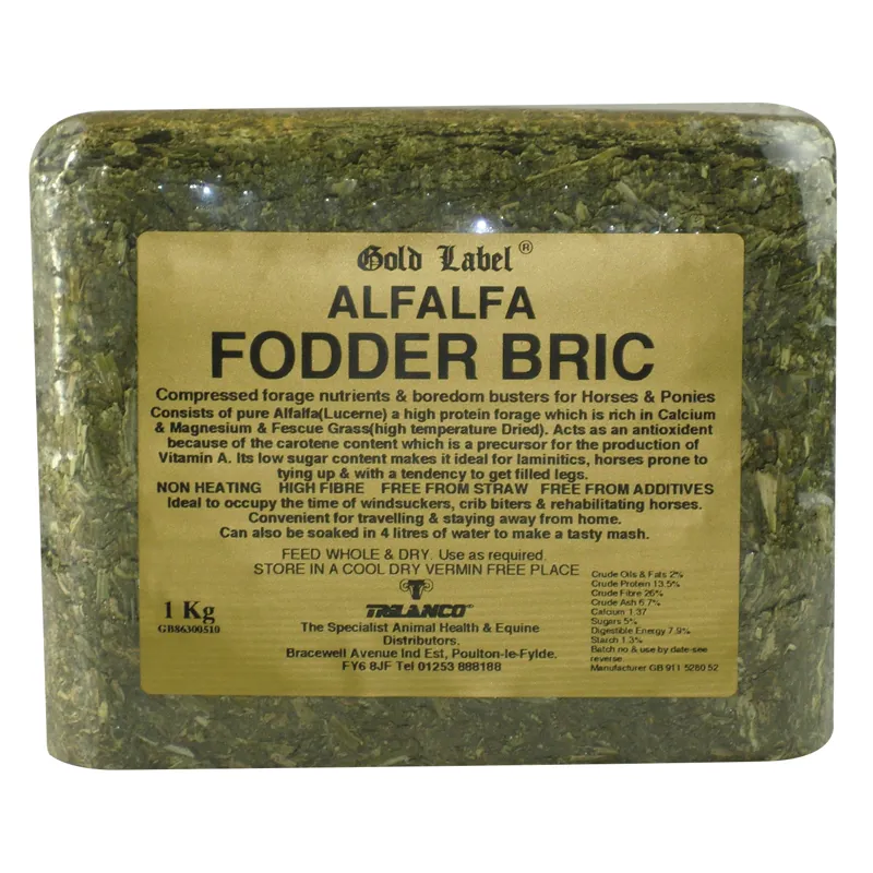 Gold Label 1kg Alfalfa Fodder Bric in Green