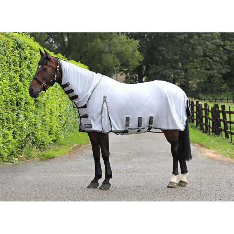 Hy StormX Original Gladiator Fly Rug - White/Grey