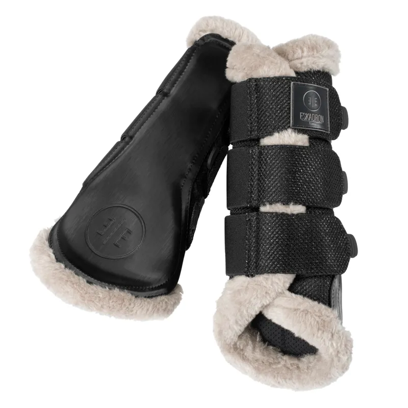 Eskadron Glitter Mesh Faux Fur Tendon Boot Essence AW22 - Black