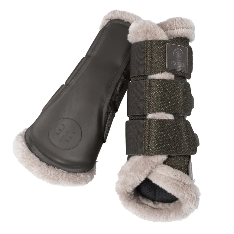 Eskadron Glitter Mesh Faux Fur Tendon Boots Essence AW22 - Dark Olive