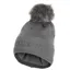 Schockemohle New Glossy Baila Style Beanie Bobble Hat - Silver Grey