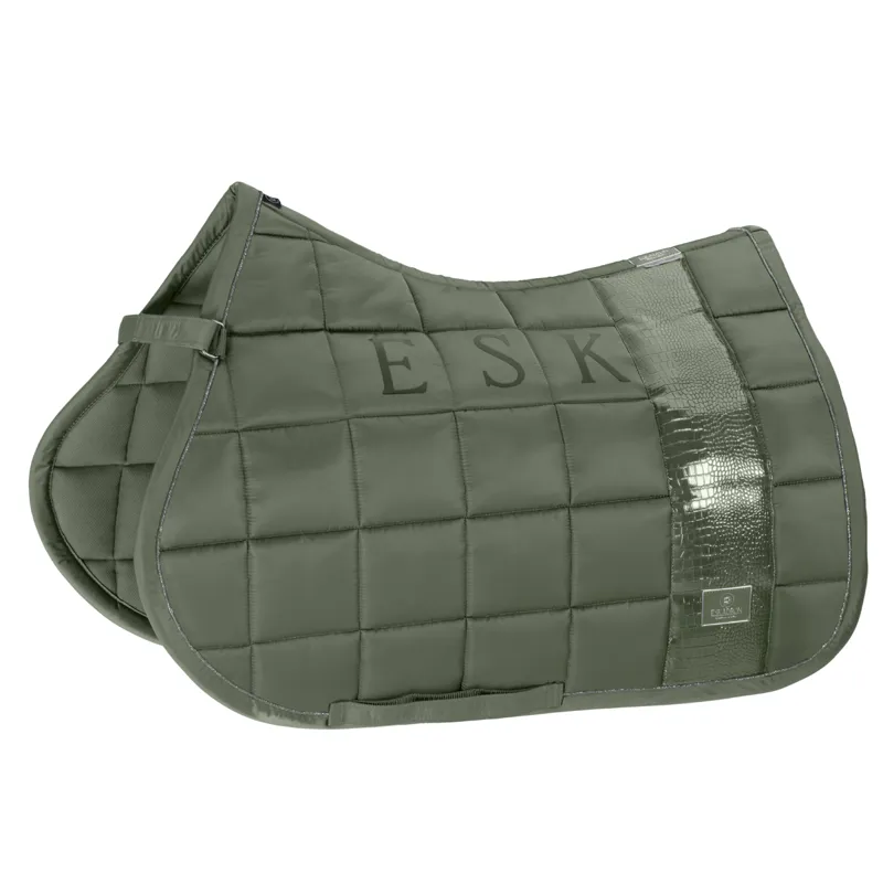 Eskadron Big Square Glossy GP/Jump Saddle Cloth Platinum AW22 - Ash Green