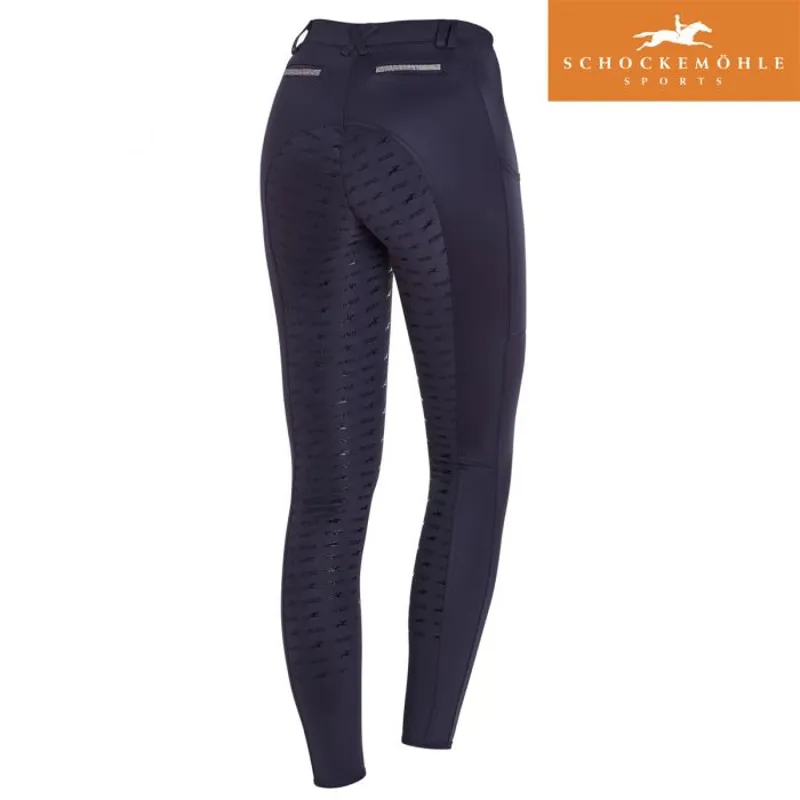 Schockemohle Glossy Riding Tights Style - Dark Blue -1